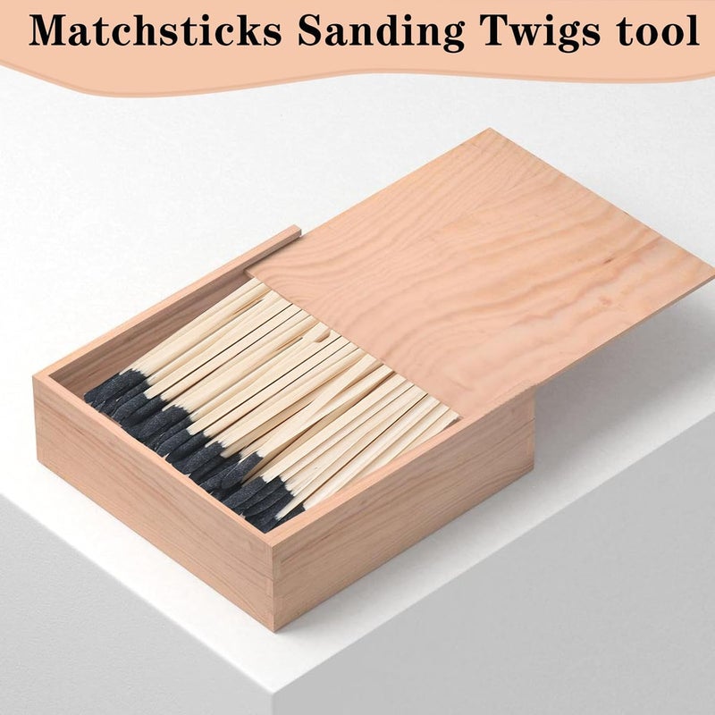 Dupiulk 50 Pack Sanding Sticks, Matchsticks Sanding Sticks for Plastic Models, Fine Detailing Sanding Tools for Tight Spaces Wood, 280 Grit, 5.4 x 0.2 Inch - Image 5